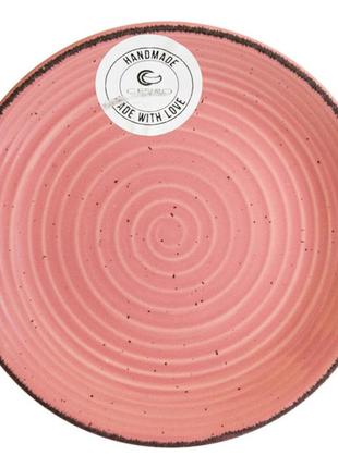 Тарілка cesiro spiral рожевий/20 см/десерт (1) (d3070s/g139)  tzp189