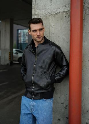 Осінній шкіряний бомбер 🔥😍