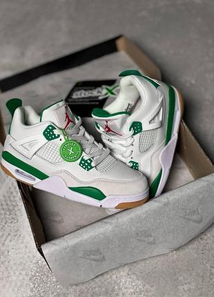 Кроссовки nike air jordan 4 retro sb green