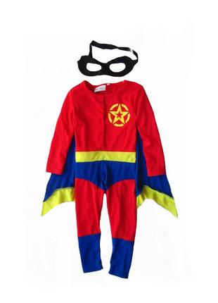 Карнавальный костюм с плащом и маской superman супермен superhero новогодний хэллоуин halloween1 фото