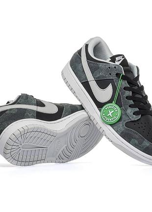 Кроссовки nike sb dunk low premium black grey 2