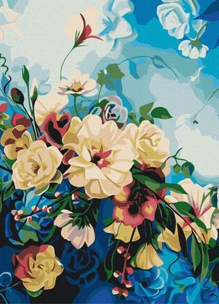Картины по номерам "квіти блакиті © anna steshenko" раскраски по цифрам. 40*50 см.украина