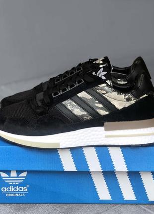 Чоловічі кросівки адідас adidas zx 500 rm black camo