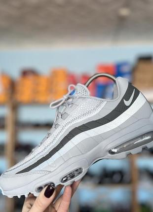 Мужские кроссовки nike air max 95 оригинал новые сток без коробки серый цвет6 фото