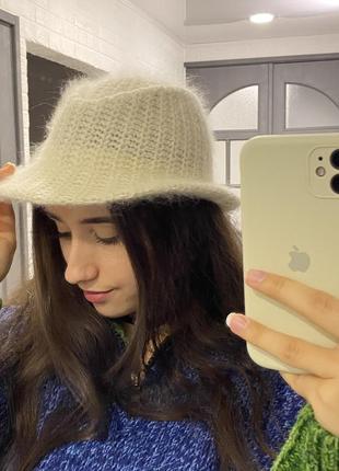 Шляпа ангора ангоровая lady like modell итальянская винтаж