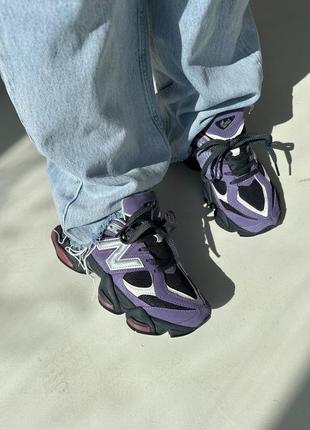 Женские кроссовки фиолетовые new balance 9060 «violet noir&nbsp;» premium 💜2 фото
