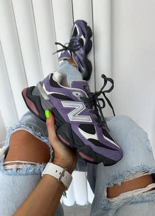 Женские кроссовки фиолетовые new balance 9060 «violet noir&nbsp;» premium 💜