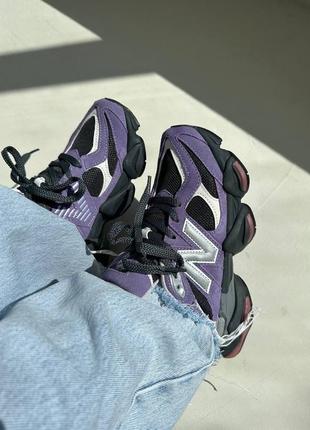 Женские кроссовки фиолетовые new balance 9060 «violet noir&nbsp;» premium 💜3 фото