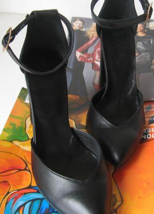 Mante! красивые женские  кожа черного цвета босоножки туфли каблук 10 см весна лето осень 36,40 разм5 фото