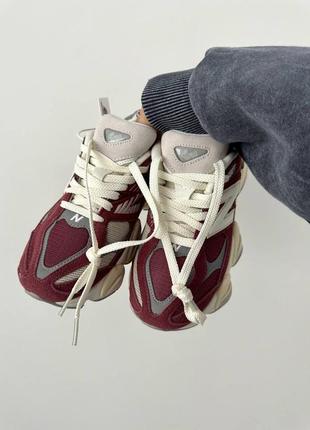 Мужские кроссовки new balance 9060 « washed burgundy » premium5 фото