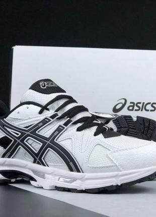 Asics gel-kahana 8 кроссовки мужские белые с черным ассикс демисезонные кожаные кроссовки