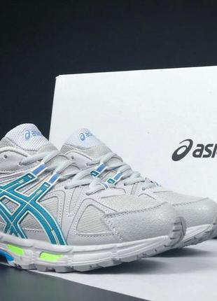 Asics gel-kahana 8 кроссовки мужские серые с голубым кеды ассикс кожаные отличное качество кеды сетка весенние демисезонные демисезон низкие2 фото