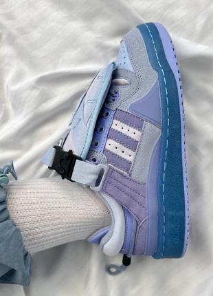 Круті кеди adidas forum low x bad bunny light blue