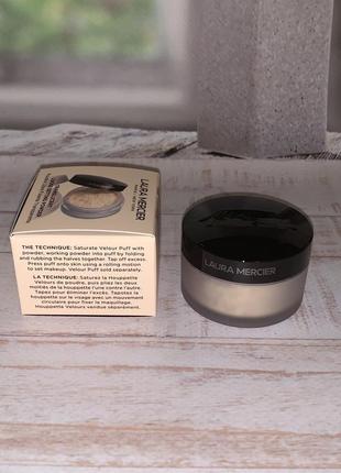 Розсипчаста прозора фіксуюча матуюча матувальна пудра laura mercier translucent loose setting powder5 фото