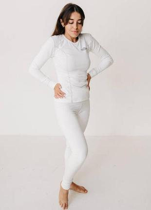 🔥🔥 термобілизна жіноча спортивна тепла термобілизни зимовий білого кольору