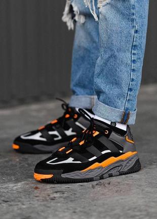 Мужские кроссовки  adidas niteball black orange
