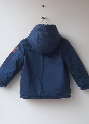 Утепленная куртка демисезонная на мальчика 1 год, детская куртка на весну 86р, детская курточка на флисе4 фото