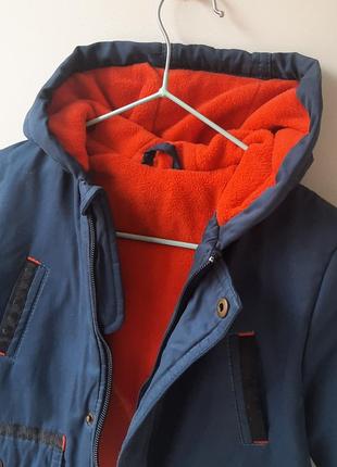 Утепленная куртка демисезонная на мальчика 1 год, детская куртка на весну 86р, детская курточка на флисе5 фото