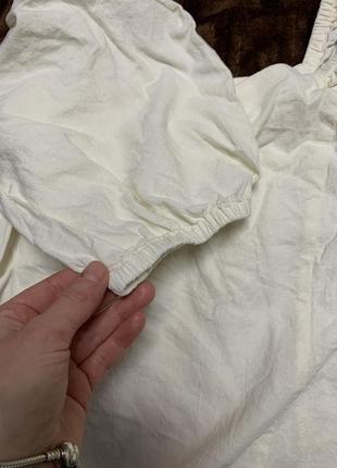 Льняная топ-блуза, размер xs2 фото