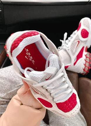 Жіночі кросівки nike x stussy air zoom spiridon cage 2 white red6 фото