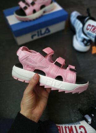 Сандалії жіночі  fila pink white black