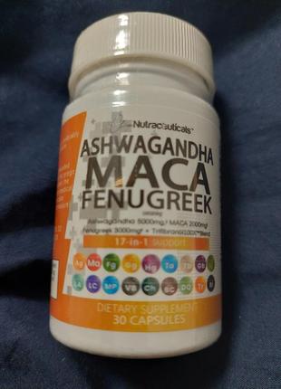 Ashwagandha maca fenugreek 30капсул ашваганды