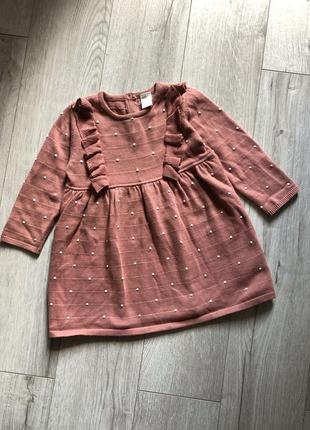 Вязаное платье на девочку h&m - 12-18 месяцев/ 86 см будет дольше