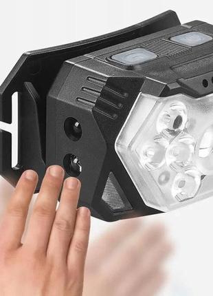 Світлодіодний ліхтар з руху датчик — водонепроникний налобний акумуляторний5 фото