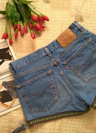 Джинсові шорти levis, мом джинси, висока талія