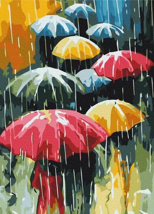 Картини за номерами "кольоровий дощ" розмальовки за цифрами. 40*50 см. україна