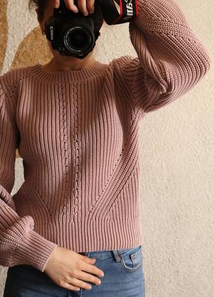 Красивенный пудровый свитер1 фото