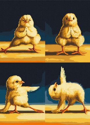 Картина по номерам «цыплята йоги 2 lucia heffernan», в термопакете 40*50см, тм brushme, украина