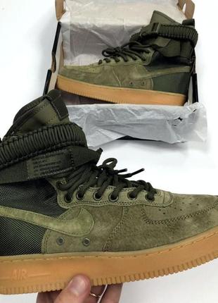Мужские кроссовки  White nike special fled air force 1 green