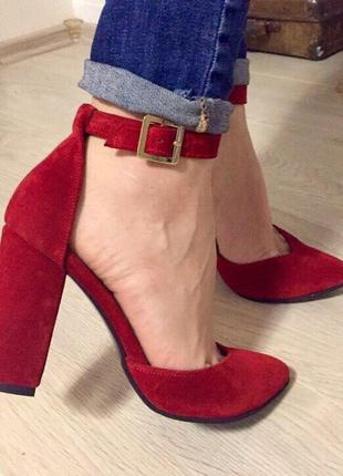 Mante! красивые женские замшевые кожа красные босоножки туфли каблук 10 см весна лето осень 39 разм2 фото