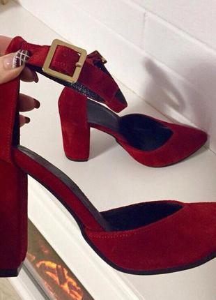Mante! красивые женские замшевые кожа красные босоножки туфли каблук 10 см весна лето осень 39 разм3 фото