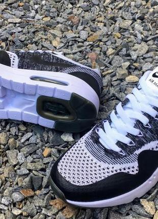 Чоловічі кросівки  nike air max 1 ultra flyknit black white