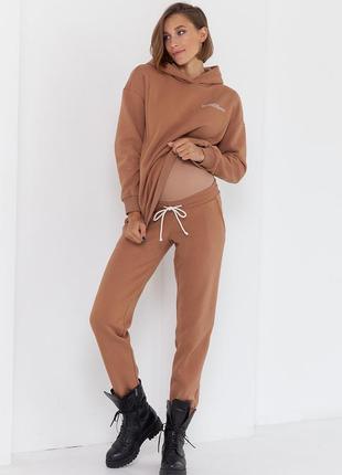Теплый костюм для беременных и кормящих gladys st-42.021 коричневый2 фото
