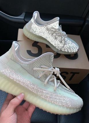 Мужские кроссовки  adidas yeezy boost 350 v2 citrin full reflective