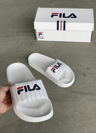 Шлепанцы женские  fila white4 фото