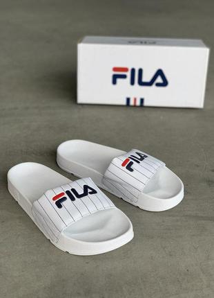 Шлепанцы женские  fila white3 фото