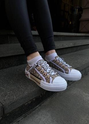 Чоловічі кросівки  dior b23 low logo beige