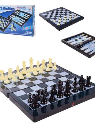 Шахматы 8899 3в1, шашки, нарды, в коробке – 32*5*18.5 см, р-р игрушки – 31.5*35*2 см  tzp102