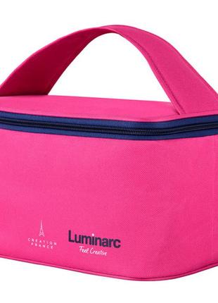 Контейнер luminarc pure box active /набір/прям./380+820+1220 мл+pink bag (p9972)  tzp1812 фото