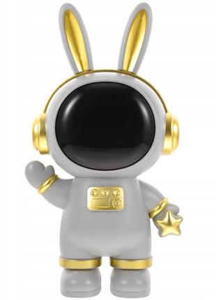 Настільна дитяча скарбничка для монет космічний кролик space rabbit piggy bank1 фото