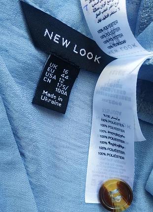Стильна блуза new look блакитного кольору з гудзиками4 фото