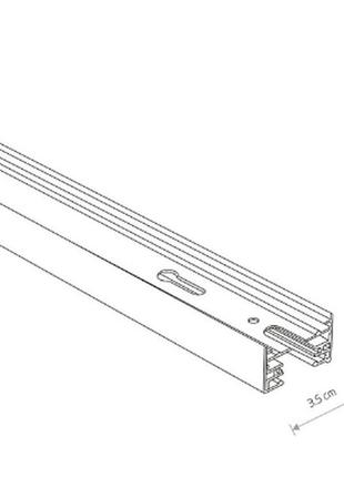 Трековый шинопровод nowodvorski 9451 2м profile trac ip20 wh накладной2 фото