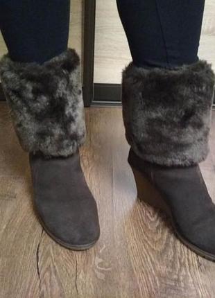 Ботильоны женские замшевые фирма geox 41р. в идеале