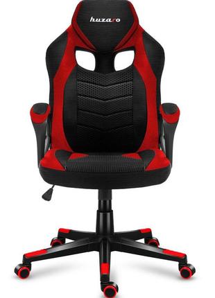 Комп'ютерне крісло для геймера huzaro force 2.5 black-red тканина3 фото