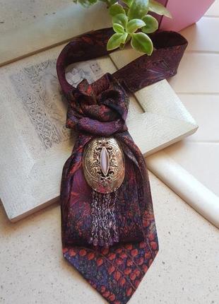 Женский роскошный галстук - цветок.4 фото