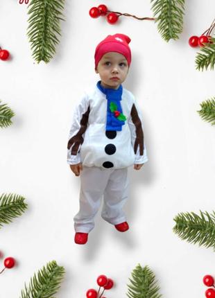 Новогодний детский костюм снеговика ☃️1 фото